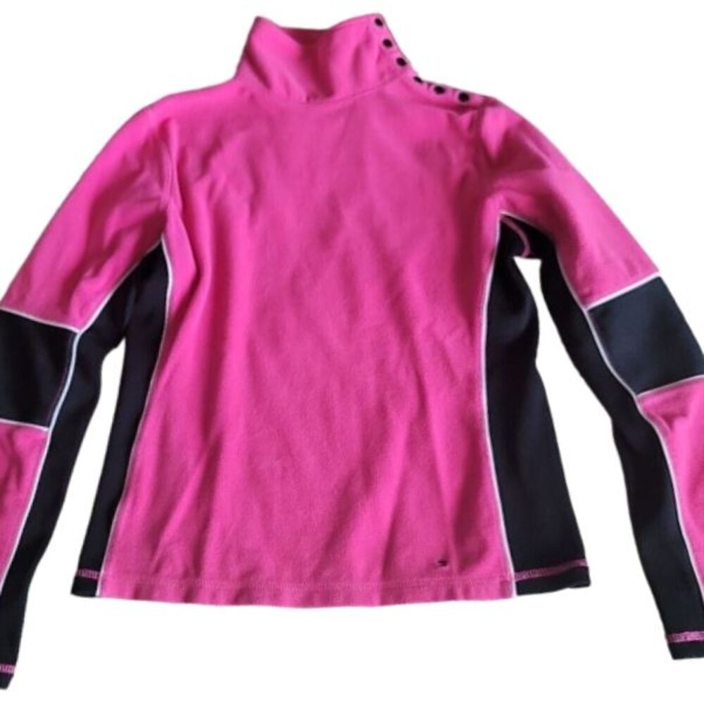 Tommy Hilfiger Pink Turtle Neck Fleece with‎ Black accents size Small